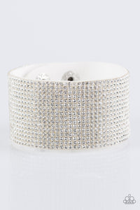 Paparazzi "Roll With The Punches" White Wrap Bracelet Paparazzi Jewelry