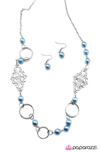 Paparazzi "A Real Crowd Pleaser" RETIRED Blue Necklace & Earring Set Paparazzi Jewelry