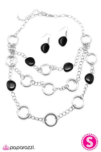 Paparazzi "The Optimist" Black Necklace & Earring Set Paparazzi Jewelry