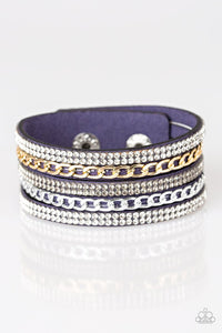Paparazzi "Fashion Fiend" Blue Wrap Bracelet Paparazzi Jewelry
