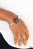 Paparazzi "Turning A Cornerstone" Black Bracelet Paparazzi Jewelry