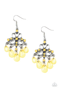 Paparazzi "Dip It GLOW" Yellow Earrings Paparazzi Jewelry