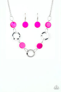 Paparazzi "Bermuda Bliss" Pink Necklace & Earring Set Paparazzi Jewelry