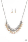 Paparazzi "Duchess Dior" Brown Necklace & Earring Set Paparazzi Jewelry