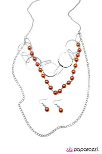 Paparazzi "Parade Of Lights"  Orange Necklace & Earring Set Paparazzi Jewelry