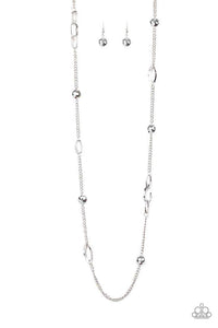 Paparazzi "Duchess Dazzle" Silver Necklace & Earring Set Paparazzi Jewelry