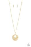 Paparazzi "Pearl Panache" Gold Necklace & Earring Set Paparazzi Jewelry