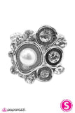 Paparazzi "Dangerously Beautiful" Faux Pearl White Rhinestone Silver Tone Ring Paparazzi Jewelry