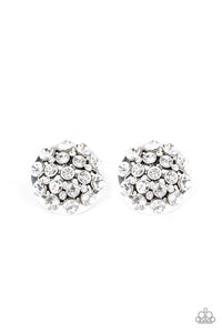 Paparazzi "Hollywood Drama" White Post Earrings Paparazzi Jewelry