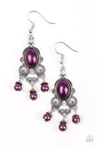 Paparazzi VINTAGE VAULT "I Better Get GLOWING" Purple Earrings Paparazzi Jewelry