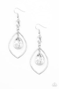 Paparazzi "Priceless" White Earrings Paparazzi Jewelry