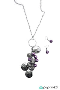 Paparazzi "Sure Thing" RETIRED Purple Pearls Necklace & Earring Set Paparazzi Jewelry