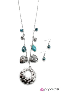 Paparazzi "Home is Where the Heart is" Blue Necklace & Earring Set Paparazzi Jewelry