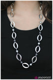 Paparazzi "The Perfect 10" Silver Necklace & Earring Set Paparazzi Jewelry