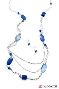 Paparazzi "Jubilee of Beads" Blue Necklace & Earring Set Paparazzi Jewelry