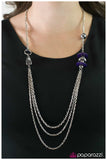 Paparazzi "It All Stacks Up" Purple Necklace & Earring Set Paparazzi Jewelry
