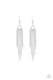 Paparazzi "Singing in the REIGN" White Earrings Paparazzi Jewelry