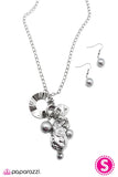 Paparazzi "All In Good Cheer" Silver Necklace & Earring Set Paparazzi Jewelry