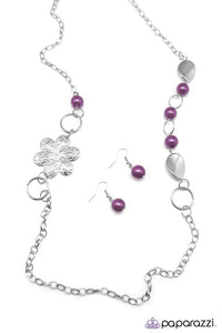 Paparazzi "Not So Ordinary" RETIRED Purple Necklace & Earring Set Paparazzi Jewelry