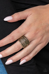 Paparazzi "Basic Maverick" Brass Ring Paparazzi Jewelry