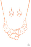 Paparazzi "World Shattering" Copper Necklace & Earring Set Paparazzi Jewelry