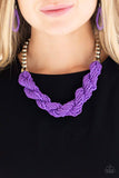 Paparazzi "Savannah Surfin" Purple Necklace & Earring Set Paparazzi Jewelry