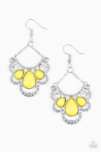 Paparazzi "Caribbean Royalty" Yellow Earrings Paparazzi Jewelry