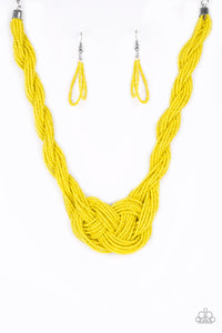 Paparazzi "A Standing Ovation" Yellow 136XX Necklace & Earring Set Paparazzi Jewelry