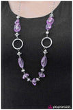 Paparazzi "On The Rocks" Purple Necklace & Earring Set Paparazzi Jewelry