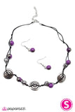 Paparazzi "Take Aim" Purple Necklace & Earring Set Paparazzi Jewelry