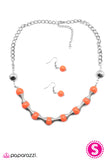 Paparazzi "Spring To Mind" Orange Necklace & Earring Set Paparazzi Jewelry
