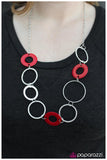 Paparazzi "Three Ring Circus" Red Necklace & Earring Set Paparazzi Jewelry