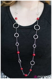 Paparazzi "Ring My Bell" Red Necklace & Earring Set Paparazzi Jewelry