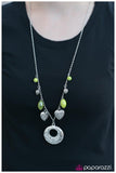 Paparazzi "Home Is Where The Heart Is" Green Necklace & Earring Set Paparazzi Jewelry