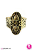 Paparazzi "Survivor" Brass Tribal Etched Ring Paparazzi Jewelry