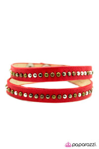 Paparazzi "Cowgirl Up" Red Wrap Bracelet Paparazzi Jewelry