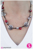 Paparazzi "Take Aim" Red Necklace & Earring Set Paparazzi Jewelry