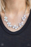 Paparazzi "Hollywood Hills" White Blockbuster Necklace & Earring Set Paparazzi Jewelry