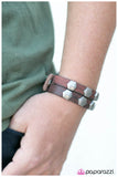 Paparazzi "Deus HEX Machina" Brown Leather Silver Stud Urban Bracelet Unisex Paparazzi Jewelry