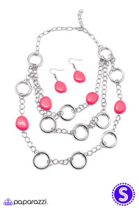 Paparazzi "The Optimist" Pink Necklace & Earring Set Paparazzi Jewelry
