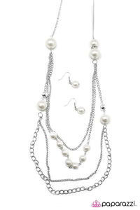 Paparazzi "Dulce Amor" White Necklace & Earring Set Paparazzi Jewelry