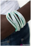 Paparazzi "Glitz Blitz" Green Wrap Bracelet Paparazzi Jewelry