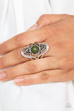 Paparazzi "Aztec Adobe" Green Ring Paparazzi Jewelry