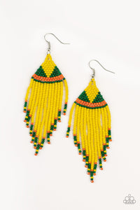 Paparazzi "BEADazzle Me" Yellow Earrings Paparazzi Jewelry