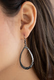 Paparazzi "BEVEL-Headed Brilliance" Black Earrings Paparazzi Jewelry