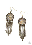 Paparazzi "Blissfully Botanical" Brass Earrings Paparazzi Jewelry
