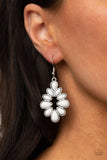 Paparazzi "Burst Into Teardrops" White Earrings Paparazzi Jewelry