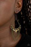 Paparazzi "Burst Into Tiers" Brass Earrings Paparazzi Jewelry