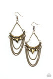 Paparazzi "Burst Into Tiers" Brass Earrings Paparazzi Jewelry