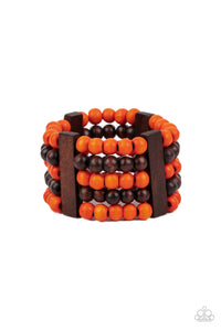 Paparazzi "Caribbean Catwalk" Orange Bracelet Paparazzi Jewelry